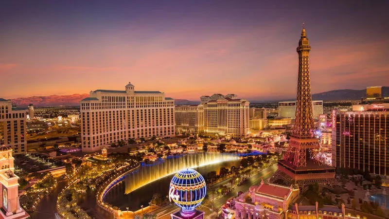 The Las Vegas Strip at dusk